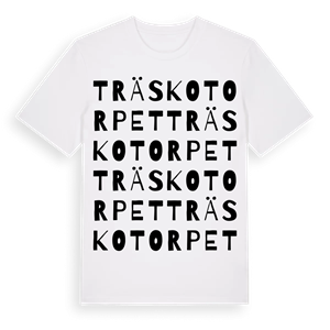 Träskotorpet ordlek t-shirt – ekologisk bomull t-shirt från Pinshirt