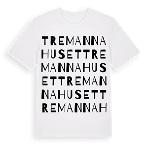 Tremannahuset ordlek t-shirt – ekologisk bomull t-shirt från Pinshirt