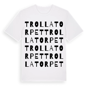 Trollatorpet ordlek t-shirt – ekologisk bomull t-shirt från Pinshirt