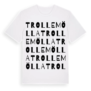 Trollemölla ordlek t-shirt – ekologisk bomull t-shirt från Pinshirt