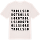 Vintage White t-shirt med Trollsborg ordlek t-shirt