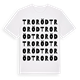 White t-shirt med Troröd ordlek t-shirt