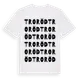 White t-shirt med Troröd ordlek t-shirt