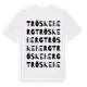 White t-shirt med Tröskeberg ordlek t-shirt