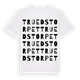 White t-shirt med Truedstorpet ordlek t-shirt