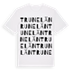 White t-shirt med Trunelän ordlek t-shirt