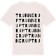 Vintage White t-shirt med Trunnerup ordlek t-shirt