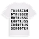 White t-shirt med Trusseröd ordlek t-shirt