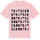 Pink Cotton t-shirt med Trutseröd ordlek t-shirt