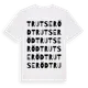 White t-shirt med Trutseröd ordlek t-shirt