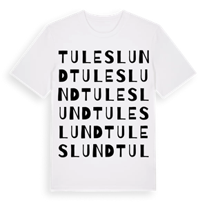 Tuleslund ordlek t-shirt – ekologisk bomull t-shirt från Pinshirt