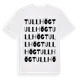 White t-shirt med Tullhög ordlek t-shirt