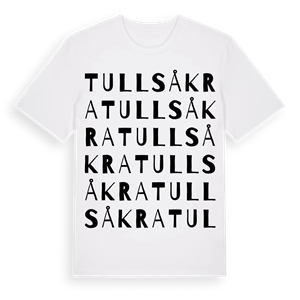 Tullsåkra ordlek t-shirt – ekologisk bomull t-shirt från Pinshirt