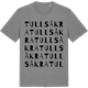 Mid Heather Gray t-shirt med Tullsåkra ordlek t-shirt