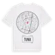 White t-shirt med Tuna t-shirt