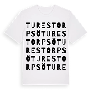 Turestorpsö ordlek t-shirt – ekologisk bomull t-shirt från Pinshirt