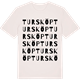Vintage White t-shirt med Tursköp ordlek t-shirt