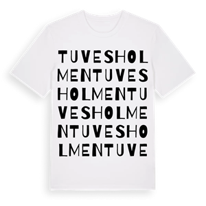 Tuvesholmen ordlek t-shirt – ekologisk bomull t-shirt från Pinshirt
