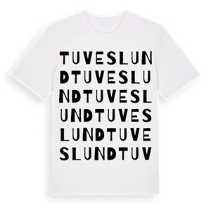 Tuveslund ordlek t-shirt – ekologisk bomull t-shirt från Pinshirt