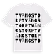 White t-shirt med Tvängstorp ordlek t-shirt