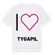 Jag älskar Tygapil t-shirt stort tryck