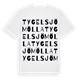 White t-shirt med Tygelsjö mölla ordlek t-shirt