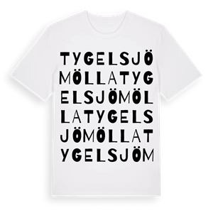 Tygelsjö mölla ordlek t-shirt – ekologisk bomull t-shirt från Pinshirt