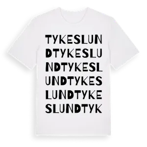 Tykeslund ordlek t-shirt – ekologisk bomull t-shirt från Pinshirt