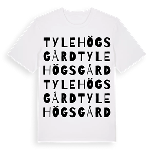 Tylehögs gård ordlek t-shirt – ekologisk bomull t-shirt från Pinshirt