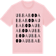 Pink Cotton t-shirt med Ubbaboda ordlek t-shirt