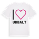 White t-shirt med Jag älskar Ubbalt t-shirt stort tryck