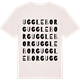 Vintage White t-shirt med Uggleborg ordlek t-shirt