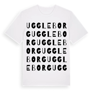 Uggleborg ordlek t-shirt – ekologisk bomull t-shirt från Pinshirt