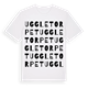 White t-shirt med Uggletorpet ordlek t-shirt