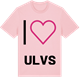 Pink Cotton t-shirt med Jag älskar Ulvs t-shirt stort tryck