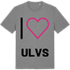 Mid Heather Gray t-shirt med Jag älskar Ulvs t-shirt stort tryck