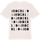 Vintage White t-shirt med Underlida ordlek t-shirt