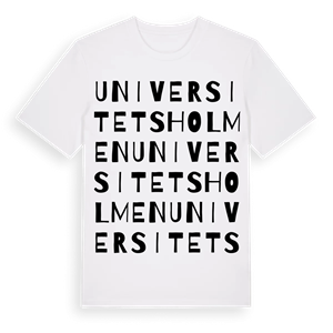 Universitetsholmen ordlek t-shirt – ekologisk bomull t-shirt från Pinshirt