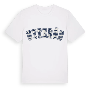 Utteröd college t-shirt – ekologisk bomull t-shirt från Pinshirt