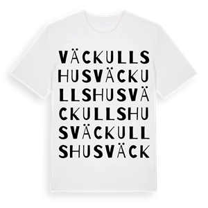 Väckullshus ordlek t-shirt – ekologisk bomull t-shirt från Pinshirt