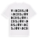 White t-shirt med Vadensjö ordlek t-shirt