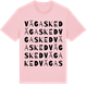 Pink Cotton t-shirt med Vägasked ordlek t-shirt