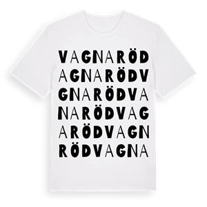 Vagnaröd ordlek t-shirt – ekologisk bomull t-shirt från Pinshirt