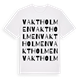 White t-shirt med Vaktholmen ordlek t-shirt