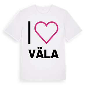 Jag älskar Väla t-shirt stort tryck – ekologisk bomull t-shirt från Pinshirt