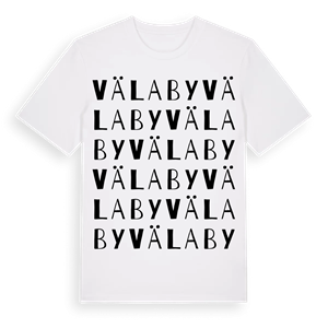 Väla by ordlek t-shirt – ekologisk bomull t-shirt från Pinshirt