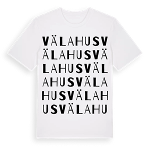 Välahus ordlek t-shirt – ekologisk bomull t-shirt från Pinshirt