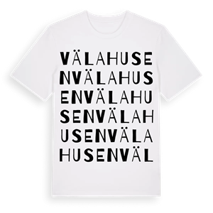 Välahusen ordlek t-shirt – ekologisk bomull t-shirt från Pinshirt