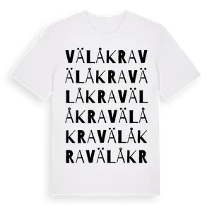 Välåkra ordlek t-shirt – ekologisk bomull t-shirt från Pinshirt