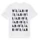 White t-shirt med Välåkra ordlek t-shirt